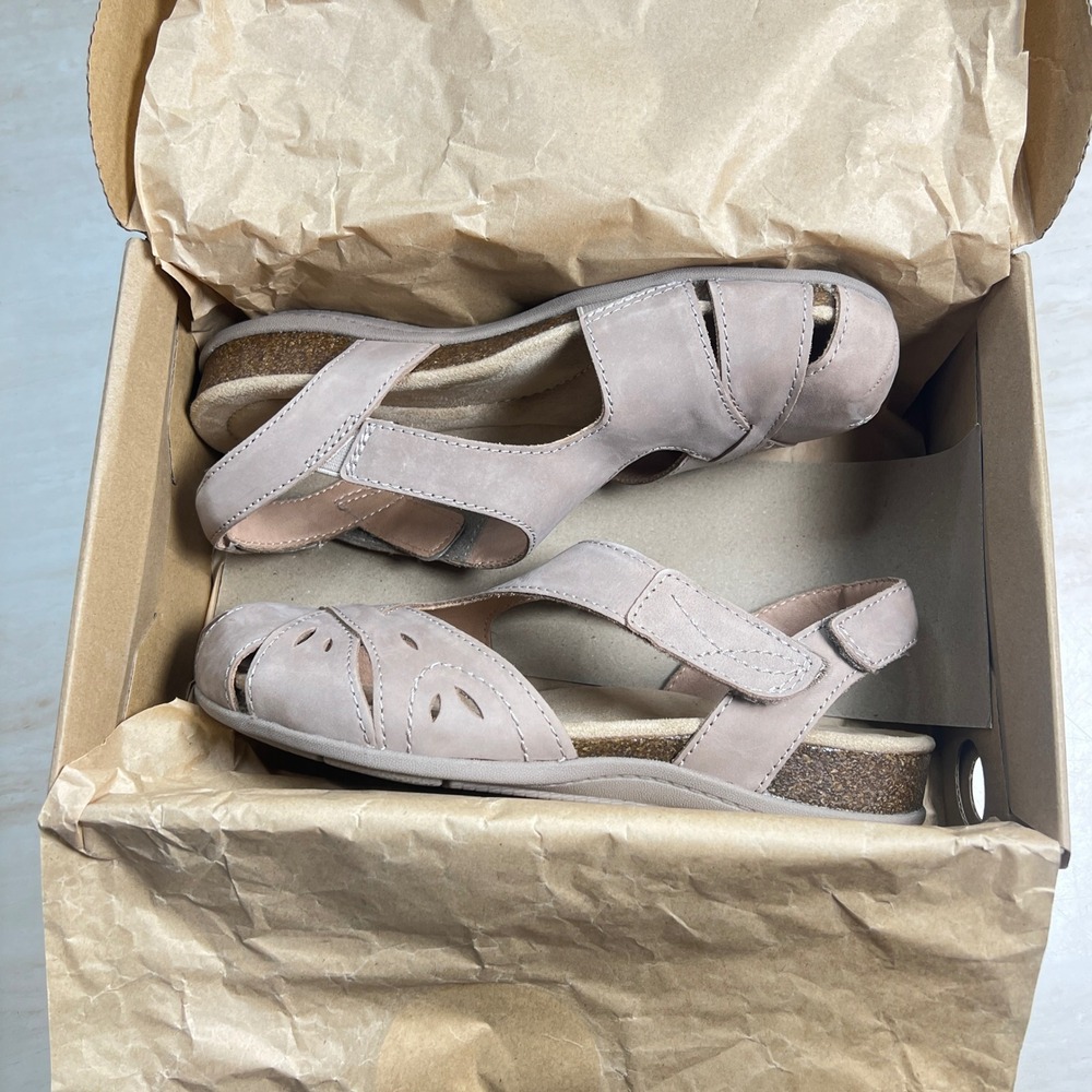 Earth Origins Women's Sandals Size 6M Beige Leather Comfort Casual Shoes - Picture 9 of 15